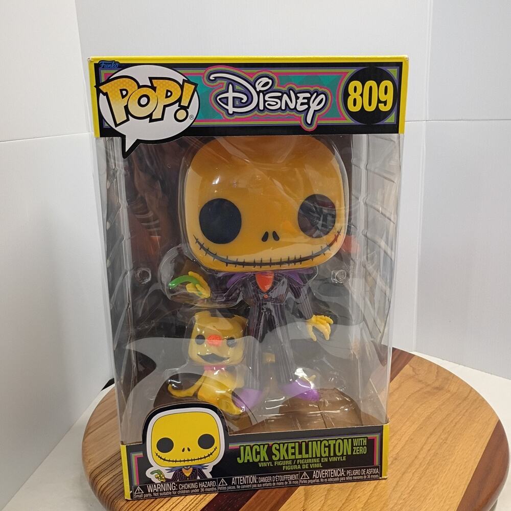 Funko Pop! Nightmare Before Christmas 809 Jack Skellington & Zero Jumbo 10"